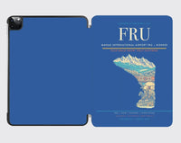 Thumbnail for Manas International Airport (FRU) design on blue ipad tablet case