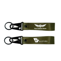 Thumbnail for Virgin Atlantic Airlines Hawk-shaped key chain, Dark Green+ NAME