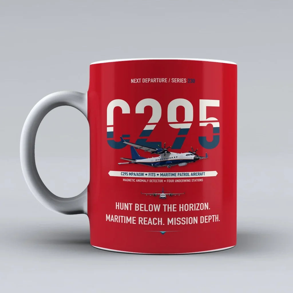 C295 MPA-ASW Mug design on red airbus