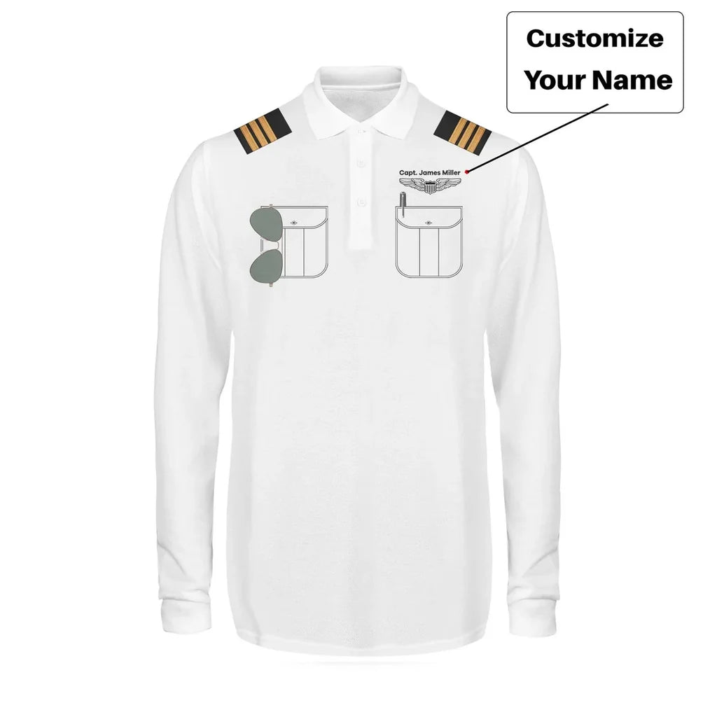 Customisable Pilot Uniform 3D Polo Shirt - view 3