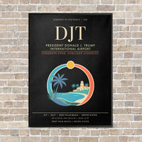 Thumbnail for President Donald J. Trump International Airport DJT - Canvas Framed - Black