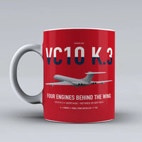 Thumbnail for Vickers VC10 K.3 design on red ceramic mug, double-side print