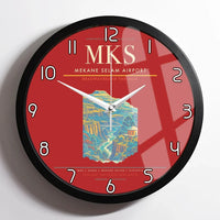 Thumbnail for Mekane Selam Airport MKS Wall-Clock Framed - Red