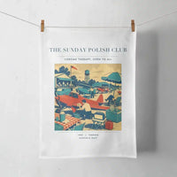 Thumbnail for VINTAGE G4436 - The Sunday Polish Club - Designed Towels design on white