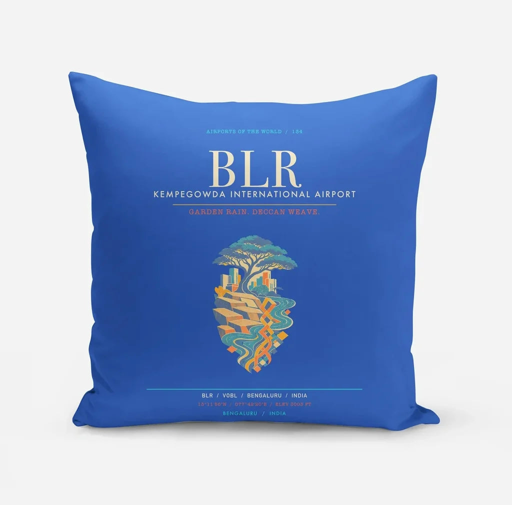 Kempegowda International Airport Bengaluru BLR - Deccan Garden Silk Loom - Blue