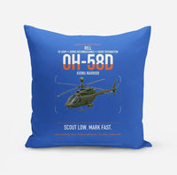 Thumbnail for Bell OH-58D Kiowa Warrior design on blue pillow