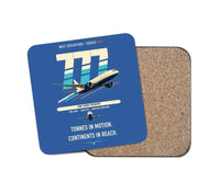 Thumbnail for Boeing 777F design on blue 1 piece coaster