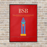 Thumbnail for Brasilia - Presidente Juscelino Kubitschek International Airport BSB - Canvas Framed - Red