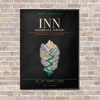 Thumbnail for Innsbruck Airport INN - Canvas Framed - Black