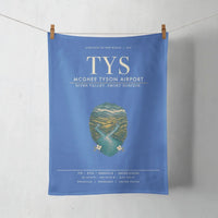 Thumbnail for McGhee Tyson Airport Knoxville (TYS) design on blue towel