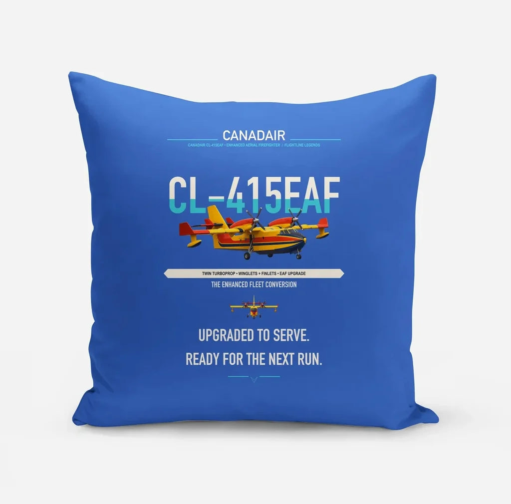 Canadair CL-415EAF design on blue pillow