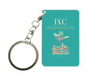 Thumbnail for Shaheed Bhagat Singh International Airport IXC — Chandigarh Key Chain design on turquoise key chain