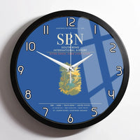 Thumbnail for South Bend International Airport SBN Wall-Clock Framed - Blue