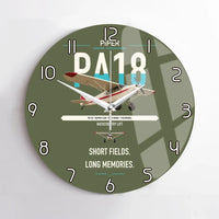 Thumbnail for Piper PA-18 Super Cub design on green army no frame wall clock