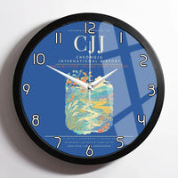 Thumbnail for Cheongju International Airport CJJ Wall-Clock Framed - Blue