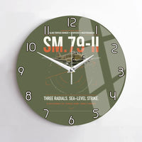Thumbnail for Savoia-Marchetti SM.79-II Sparviero design on green army no frame wall clock