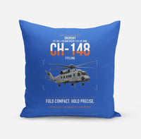 Thumbnail for Sikorsky CH-148 Cyclone design on blue pillow