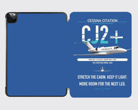 Thumbnail for Cessna Citation CJ2+ design on blue ipad tablet case