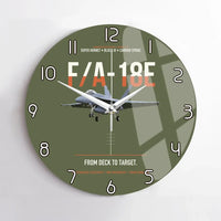 Thumbnail for F-A-18E Super Hornet Block III From Deck To Target design on green army no frame wall clock