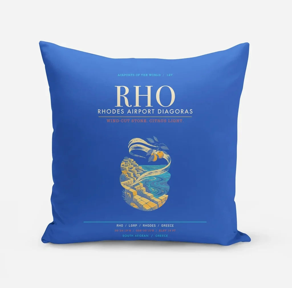 Rhodes Airport Diagoras RHO - Meltemi Citrus Stone Loom - Blue