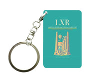 Thumbnail for Luxor International Airport LXR Key Chain design on turquoise key chain