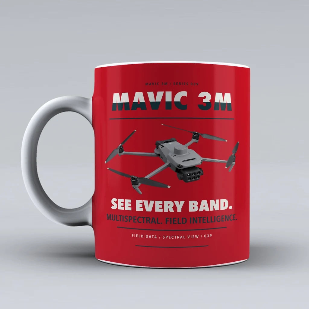Mavic 3 Multispectral Mug design on red dji