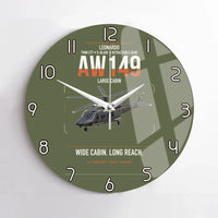 Thumbnail for Leonardo AW149 design on green army no frame wall clock