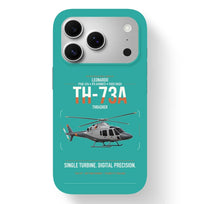 Thumbnail for Leonardo TH-73A Thrasher design on turquoise magsafe iphone case, for iPhone 17 Pro