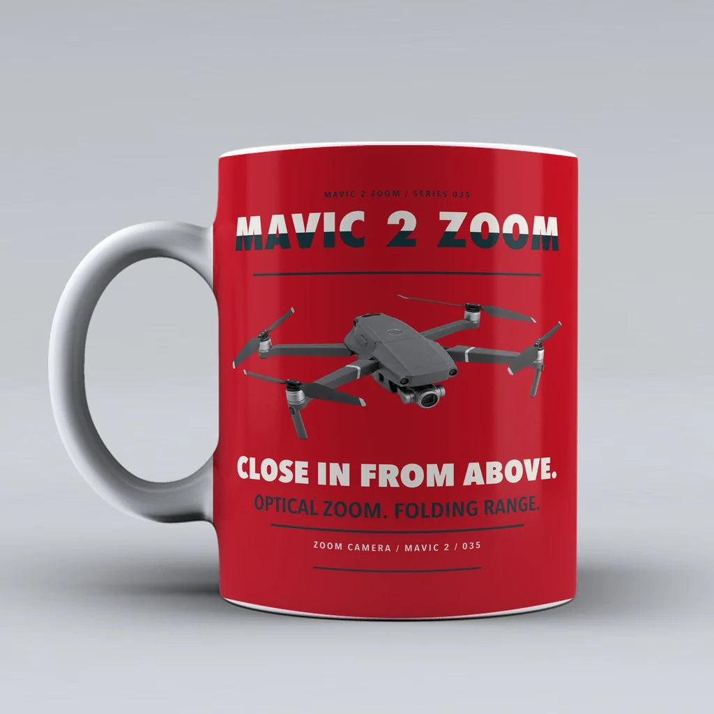 Mavic 2 Zoom Mug design on red dji