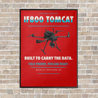 Thumbnail for Inspired Flight IF800 Tomcat vertical canvas print - framed - red background