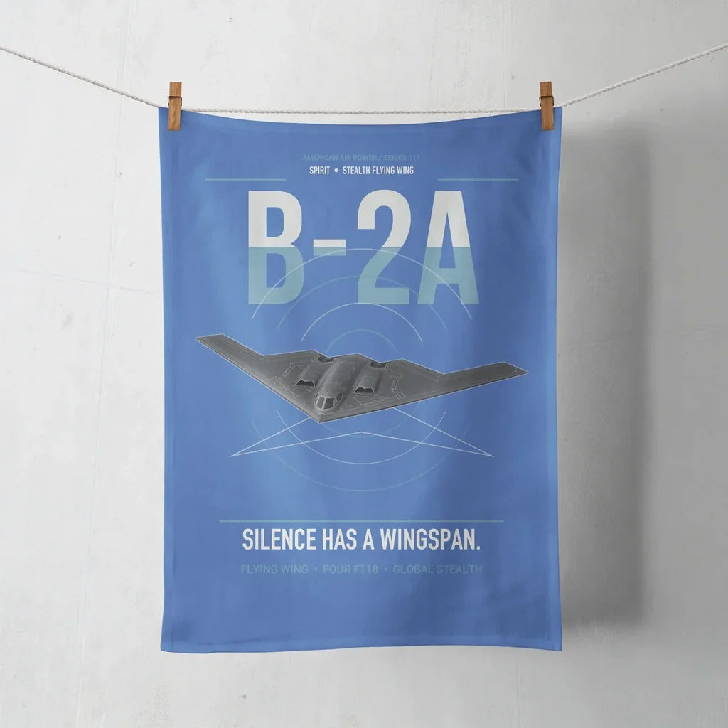 B-2A Spirit design on blue towel