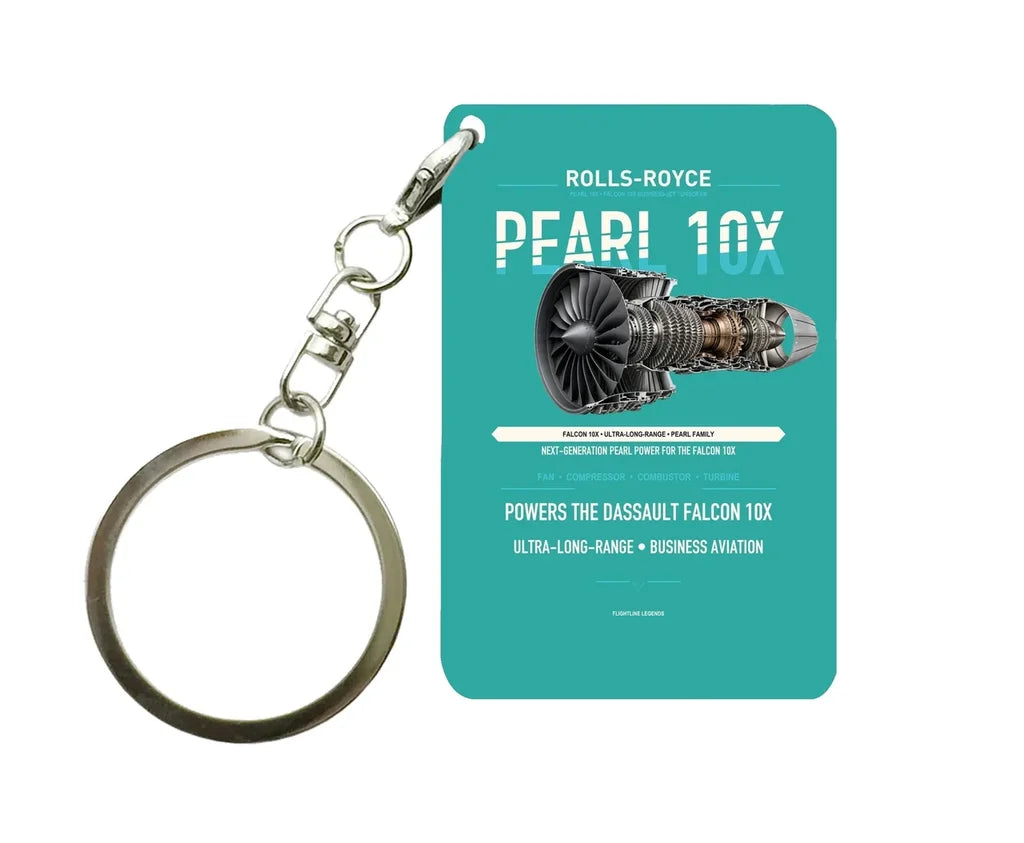 PEARL 10X Key Chain design on turquoise key chain