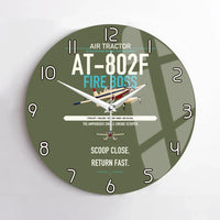 Thumbnail for Air Tractor AT-802F Fire Boss design on green army no frame wall clock