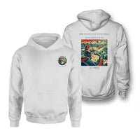 Thumbnail for VINTAGE G4390 - The Fence Post Navigation - Double-Side Hoodie design on white double side