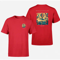 Thumbnail for VINTAGE G4394 - The Balloon Festival Dawn - Double-Side T-Shirt design on red double side t shirt