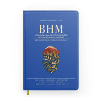 Thumbnail for Birmingham-Shuttlesworth International Airport (BHM) design on blue notebook