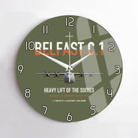 Thumbnail for Short Belfast C.1 design on green army no frame wall clock