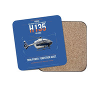 Thumbnail for Airbus H135 design on blue 1 piece coaster