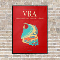 Thumbnail for Juan Gualberto Gómez Airport VRA — Varadero vertical canvas print - framed - red background
