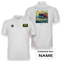 Thumbnail for VINTAGE G4460 - The Delta Wing Debut - Double-Side Polo T-Shirt design on white+name