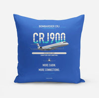 Thumbnail for Bombardier CRJ900 design on blue pillow