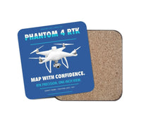 Thumbnail for DJI Phantom 4 RTK design on blue 1 piece coaster