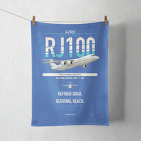 Thumbnail for Avro RJ100 design on blue towel