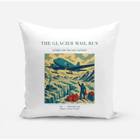 Thumbnail for VINTAGE G4153 - The Glacier Mail Run - Designed Pillows design on white