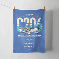 Thumbnail for Cessna 206 Stationair design on blue towel