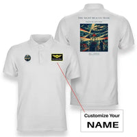 Thumbnail for VINTAGE G4016 - The Night Beacon Trail - Double-Side Polo T-Shirt design on white+name