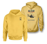 Thumbnail for Boeing AH-64E Apache Guardian design on yellow double-side hoodie, double-side print