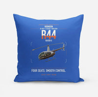 Thumbnail for Robinson R44 Raven II design on blue pillow