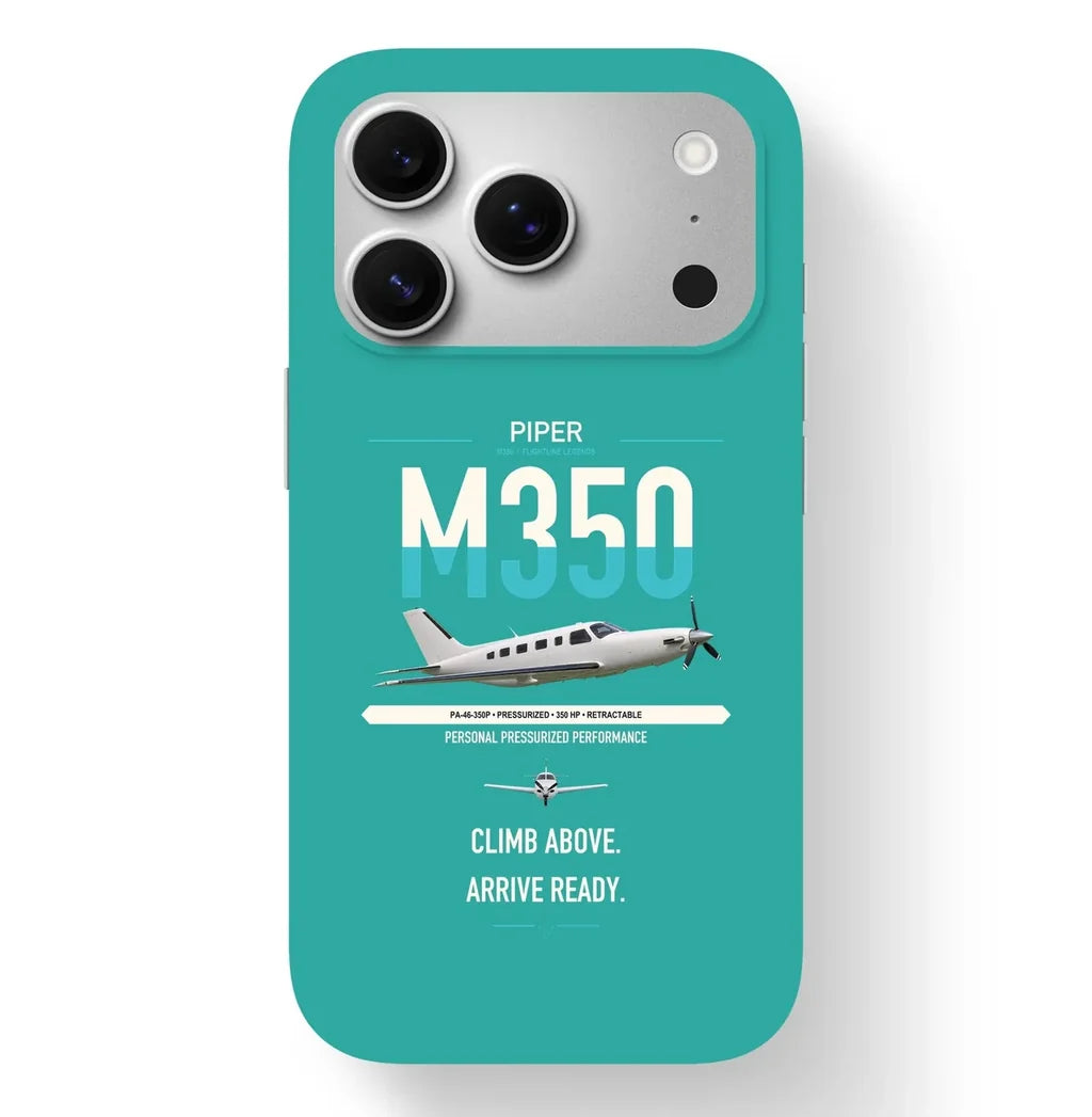 Piper M350 design on turquoise magsafe iphone case, for iPhone 17 Pro