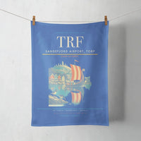 Thumbnail for Sandefjord Airport, Torp (TRF) design on blue towel